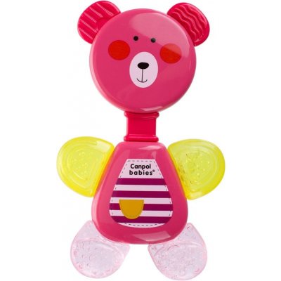Canpol babies chladící s chrastítkem medvídek růžová – Zboží Dáma