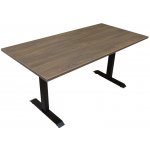ZLKL Kancelářský stůl 140 x 70 x 2,5 cm černá podnož / ořech deska P00050-8 – Hledejceny.cz