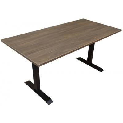 ZLKL Kancelářský stůl 140 x 70 x 2,5 cm černá podnož / ořech deska P00050-8 – Hledejceny.cz