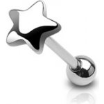 Šperky4U piercing do jazyka hvězda PJ01141 – Zboží Dáma