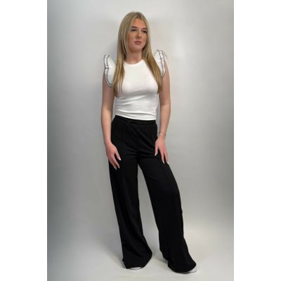 Reporter Young široké kalhoty s nohavicemi zapínanými na patentky černá – Zboží Mobilmania