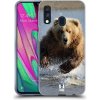 Pouzdro a kryt na mobilní telefon Samsung Pouzdro Head Case Samsung Galaxy A40 DIVOČINA – GRIZZLY