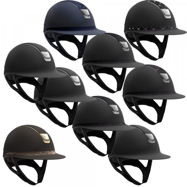 Jezdecká helma Samshield Jezdecká helma Shadowmatt Miss Shield VG1 černá chrom stříbrná