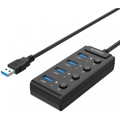 Orico USB 3.0. Hub with switches, 5x USB (black) Varianta: uniwersalny | Zboží Auto