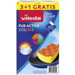 Vileda 149470 Color Edition Pur Active houbička střední 3+1 ks – Zboží Mobilmania