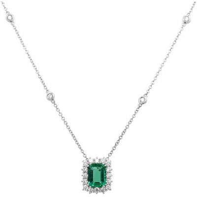 Beny Jewellery Zlatý přívěsek se smaragdem a diamanty 2050595