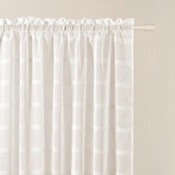 Záclona MAURA na francouzské okno v krémové barvě s řasící páskou Šírka 140 cm | Dĺžka 250 cm krémová