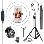 MG Selfie Ring Fill kruhové LED světlo 10'' stativ 1,8 m černé MG221584 – Zboží Mobilmania