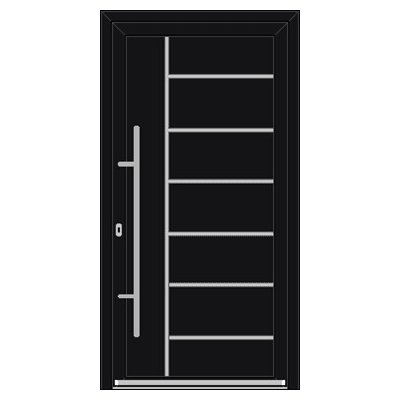 OknaDvereNaMiru.cz Vchodové plastové dveře INOX 1833 antracit 90 x 215 cm – Hledejceny.cz