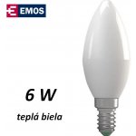 Emos LED žárovka , E14, Candle, 6W, 500lm, 3000K, teplá bílá – Hledejceny.cz