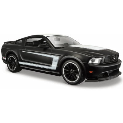 Maisto Ford Mustang Boss 302 matná čierna/biela 1:24