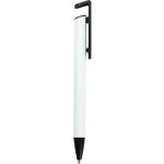 Psací pero se stojánkem - bílá/černá sublimace termotransfer – Sleviste.cz