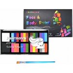 FunCo dětská sada trojitých barev na obličej se štětcem 12 ks – Zboží Mobilmania