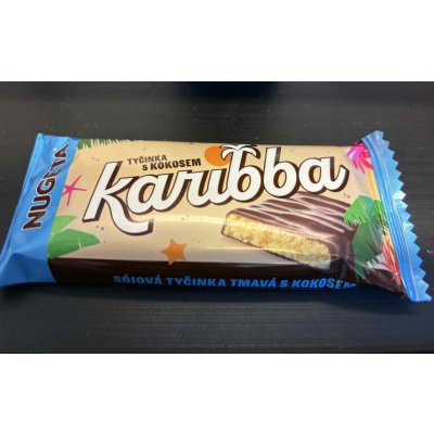 Chocoland Karibba Sójová tyčinka s kokosem v tmavé čokoládě 80 g – Zboží Dáma