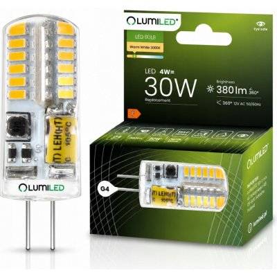 Lumiled LED žárovka LED G4 corn 4W = 40W 380lm 3000K Teplá bílá 360° – Hledejceny.cz