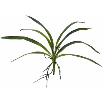 Umělá květina Orchidej listy, zelené, 45 cm