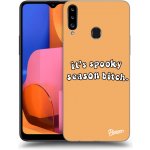 Pouzdro Picasee silikonové Samsung Galaxy A20s - Spooky season černé