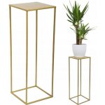 DekorStyle Stojan na květiny Glenn 70 cm zlatý – Zboží Dáma