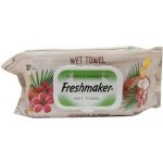 Freshmaker vlhčené ubrousky Coconut & Almond 144 ks s červenou květinou – Zboží Dáma