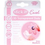 WEST DESIGN 3D gelové tečky střední čiré 9mm (250ks) – Zboží Dáma