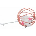 Trixie Kožešinová myš v kulaté kleci 6cm – Zboží Dáma