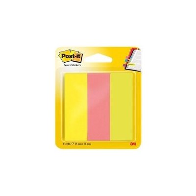Záložky Post-it 671/3 neon, 25x76 mm, 3x100 lístků – Hledejceny.cz