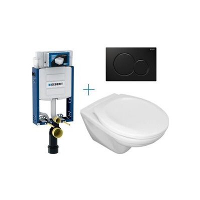 Geberit Kombifix tlačítko Sigma01 černá WC Jika Euroline + SEDÁTKO 110.302.00.5 CW2