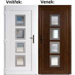 Soft Vchodové dveře 010 INOX Zlatý dub / Bílá levé 100 x 210 cm – Hledejceny.cz