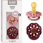 Bibs Boheme dudlíky přírodní kaučuk 2ks Dusty Pink / Elderberry – Zboží Dáma