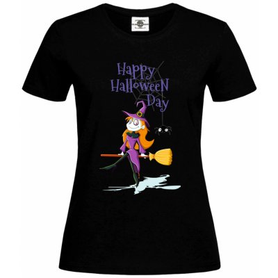 Tričko Veselý Halloween Černá – Zboží Dáma