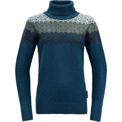 Devold Dámský svetr Syvde Wool High Neck modrá – Zbozi.Blesk.cz