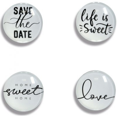 Zeller Magnetky plastové motiv slova průměr 2,5cm – Zboží Dáma