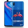 Pouzdro a kryt na mobilní telefon Huawei Picasee silikonový průhledný obal pro Huawei P Smart Z - Flamingos pár