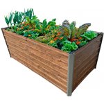 Garden King Vyvýšený záhon Agro Bed 200 x 77 x 100 cm 3D kov design dřevo – Zboží Dáma