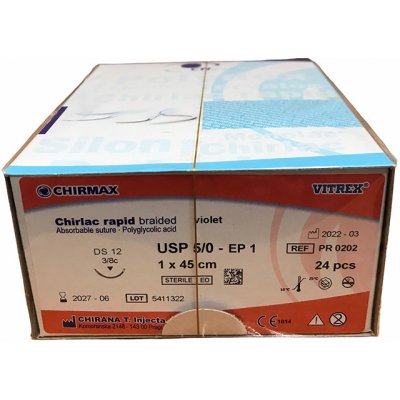 Chirlac rapid braided violet 5/0 (1) 45 cm DS12, 24 ks v balení – Zboží Dáma
