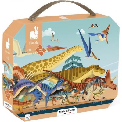 JANOD Panoramatické v kufříku Dinosauři 100 dílků – Zboží Mobilmania