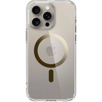 Spigen Ultra Hybrid MagFit se zlatým MagSafe iPhone 15 Pro Max - čiré – Hledejceny.cz
