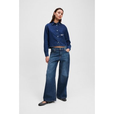 Karl Lagerfeld Jeans KLJ LR WIDE LEG DENIM TINTED WASHED BLUE – Zboží Dáma
