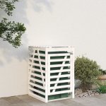 vidaXL Úložný box na popelnici bílý 84 x 90 x 128,5 cm masivní borovice – Zboží Dáma