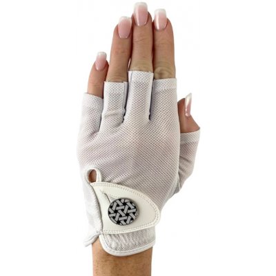 BEST OF GOLF America Womens Golf Glove White Half Finger Levá M – Zboží Dáma BEST OF GOLF America Womens Golf Glove White Half Finger Levá M – Zboží Dáma