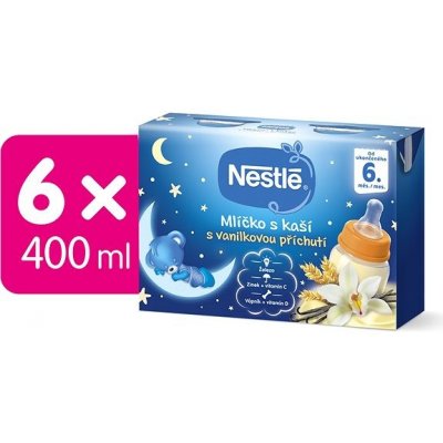 NESTLÉ Mlíčko s kaší Vanilkové 6 x 2× 200 ml – Zboží Mobilmania