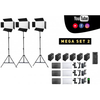 Viltrox VL-D640T - KIT tří světel, stativů a příslušenství Varianta balení: MEGA SET 2 – Zboží Živě