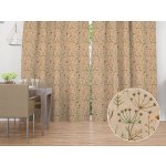 Biante Dekorační závěs PML-070 Podzimní rostliny na světle hnědém 145x220 cm – Hledejceny.cz