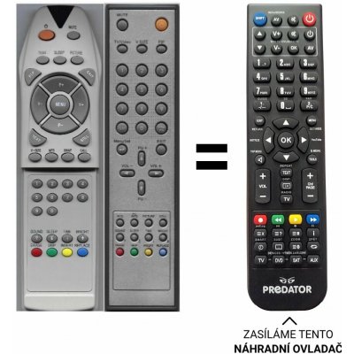 Dálkový ovladač Predátor Gericom GTV2610, GTV3003, GTV4210 – Zboží Živě
