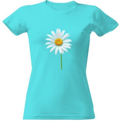 Tričko s potiskem Kopretina dámské Atoll blue – Zboží Dáma