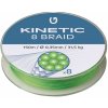 Rybářské lanko Kinetic Šňůra 8 Braid Fluo Green 150m 0,16mm