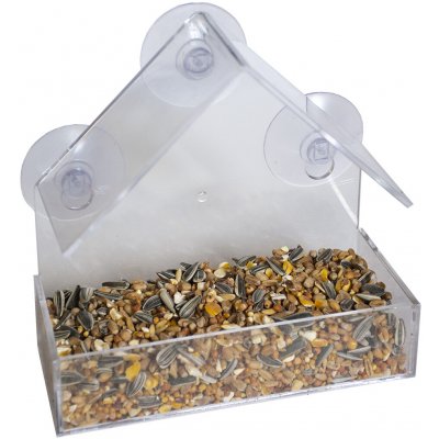 Duvo+ Paris průsvitné krmítko pro ptáky na okno 15 x 7,3 x 15,3 cm – Zboží Mobilmania