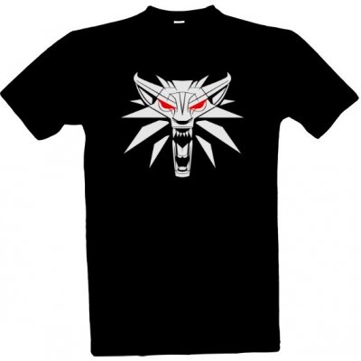 Tričko s potiskem The Witcher 3 Medailon pánské černá – Zboží Mobilmania