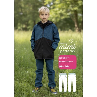 Dětský střih v el. formátu, Kalhoty, Street - 98/104 - 110/116 (A4) domácí tisk – Zboží Mobilmania