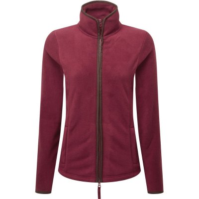 Premier mikina Artisan PR 824 na zip fleecová dámská Burgundová/hnědá – Zboží Dáma